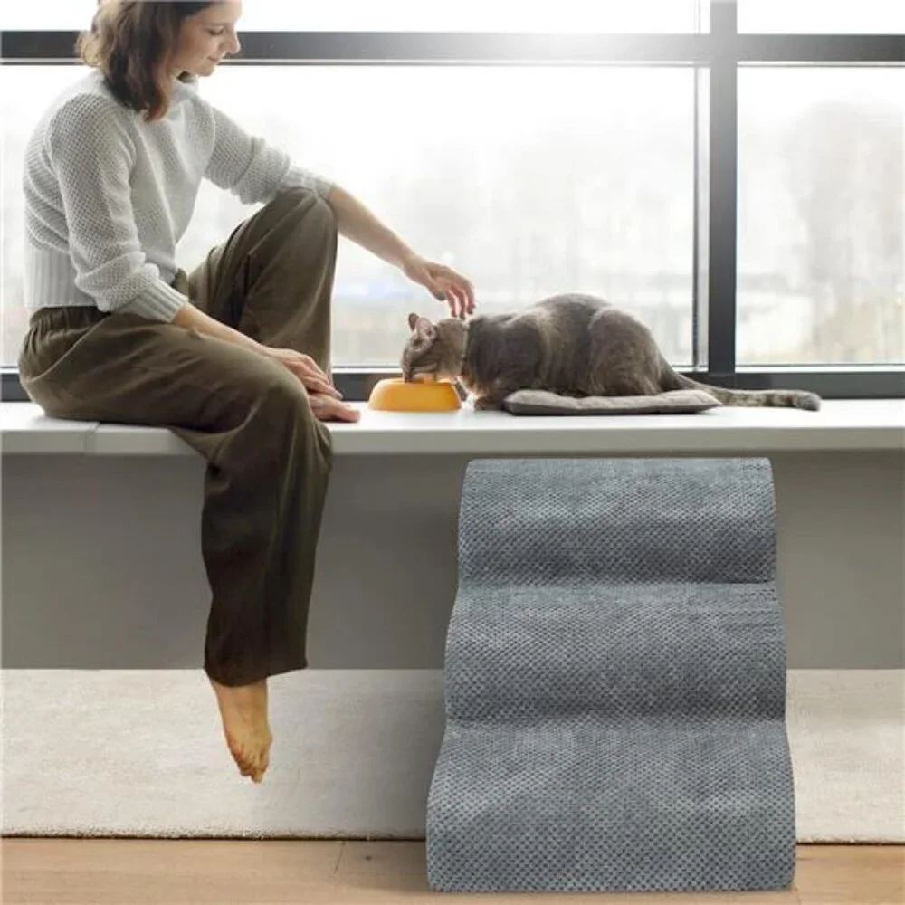 Dog Stairs for Small Dogs - High Density Foam Dog Ramp, Extra Wide Pet Steps